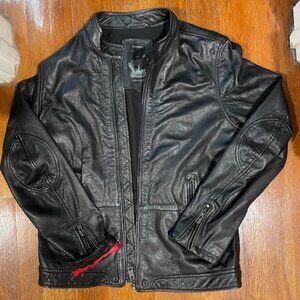 DIESEL BLACK LEATHER JACKET